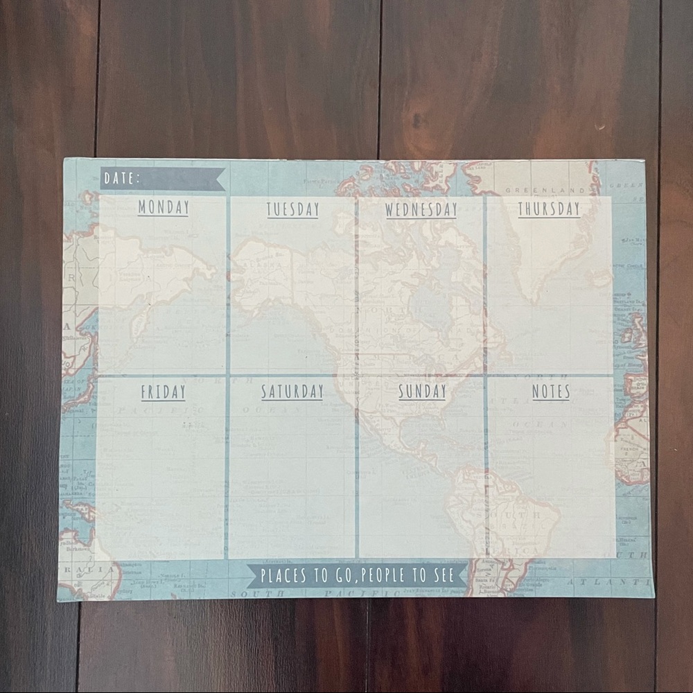 Blue and Green Weekly Calendar | Barely Used